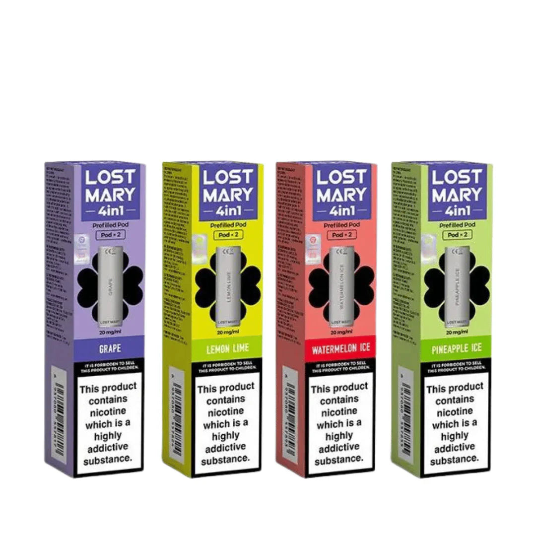 lost mary 4 in 1 pods wholesale Lost Mary 4 in 1 Prefilled Pod Kit Bundle – 3200 Puffs + 5 Packs of Pods