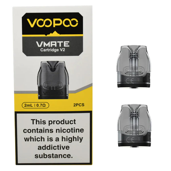 VOOPOO VMATE V2 PODS, Replacement Cartridges 2 pack 0.7Ω