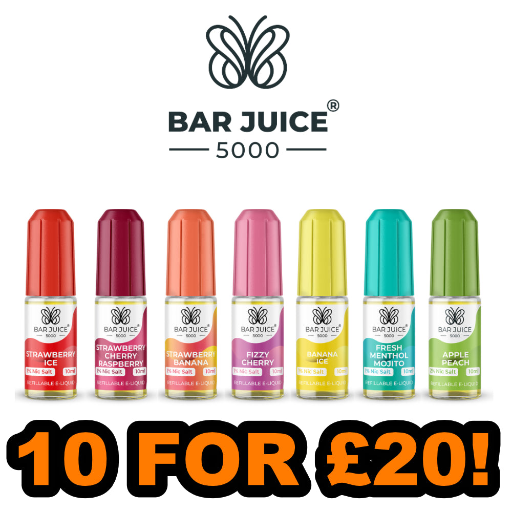 Bar Juice 5000 ELiquid Vape Juice 10mg/ 20mg 10 for £20 Wholesale Coils