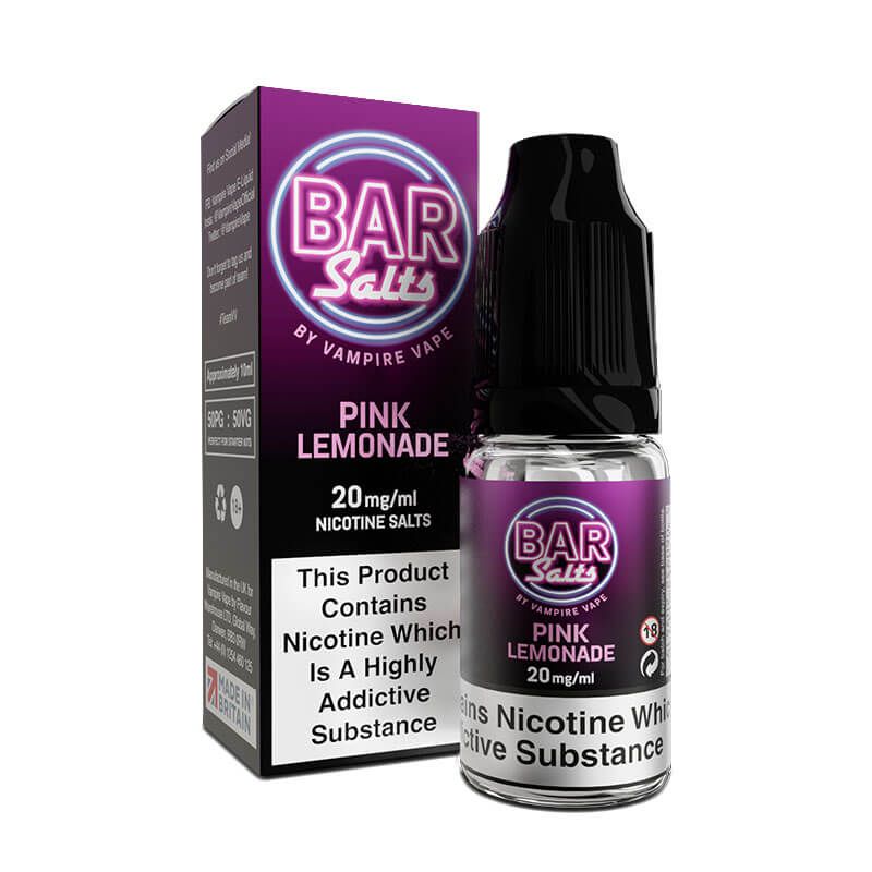 Pink Lemonade Bar Salts by Vampire Vape – 5mg, 10mg, 20mg Nicotine Str –  eJuicey & Wholesale Coils