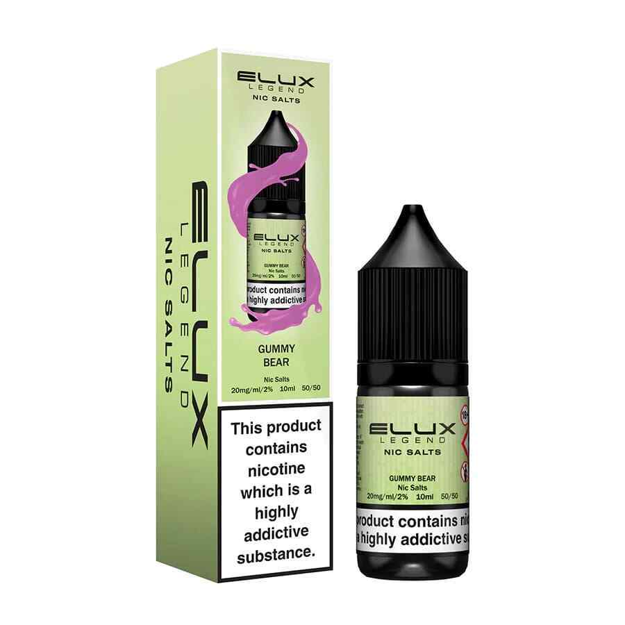 ELUX GUMMY BEAR Nic Salt (10pk) 5mg 10mg 20mg Vape Juice Liquid  eJuicey &  Wholesale Coils