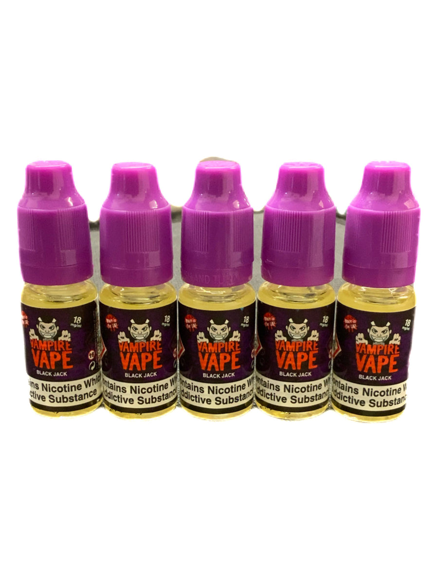 Vampire Vape BlackJack E-Liquid - 3mg, 6mg, 12mg & 18mg - 50ml, 100ml, eJuicey & Wholesale Coils Vampire Vape BlackJack E-Liquid - 3mg, 6mg, 12mg & 18mg - 50ml, 100ml, eJuicey & Wholesale Coils