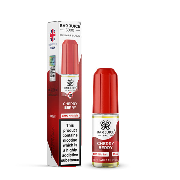Bar Juice Cherry Berry e-liquid bottle and packaging on a white background