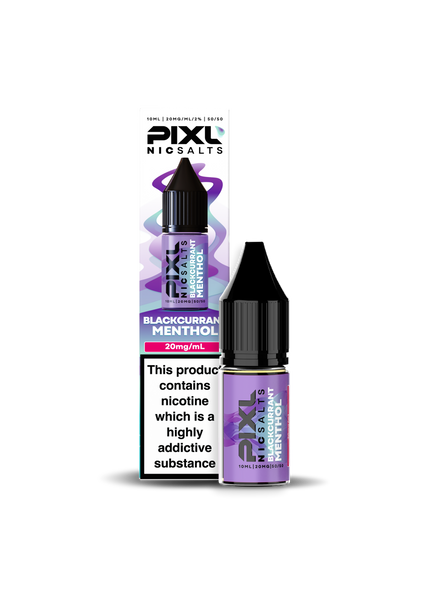 Blackcurrant Menthol PIXL Nic Salt E-Liquid in 10mg or 20mg Strengths and packs of 5 or 10