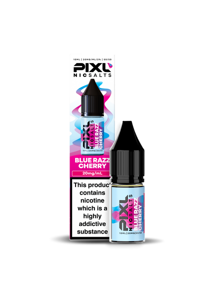 Blue Razz Cherry PIXL Nic Salts vape juice in 10mg and 20mg strengths available in packs of 5 or 10