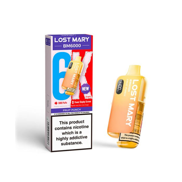 LOST MARY BM6000 FRUIT PUNCH 5 OR 10 PACKS