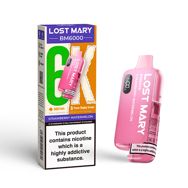 STRAWBERRY WATERMELON LOST MARY BM6000 6K BIG PUFF 5 OR 10 PACK