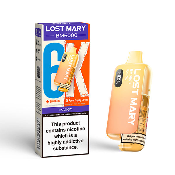 MANGO BM6000 LOST MARY 6K DISPOSABLE VAPE 5 OR 10 PACKS