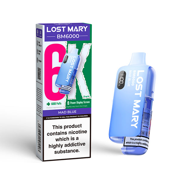 Mad Blue Lost Mary BM6000 6K vape 5 or 10 packs