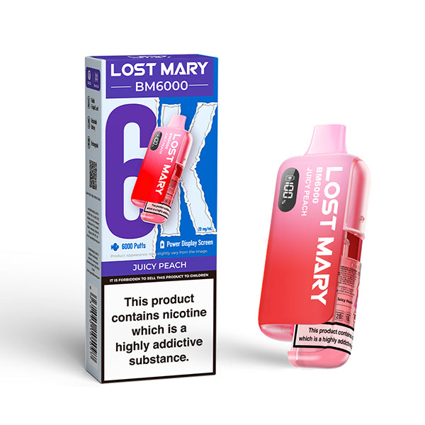 JUICY PEACH LOST MARY BM6000 5 OR 10 PACKS
