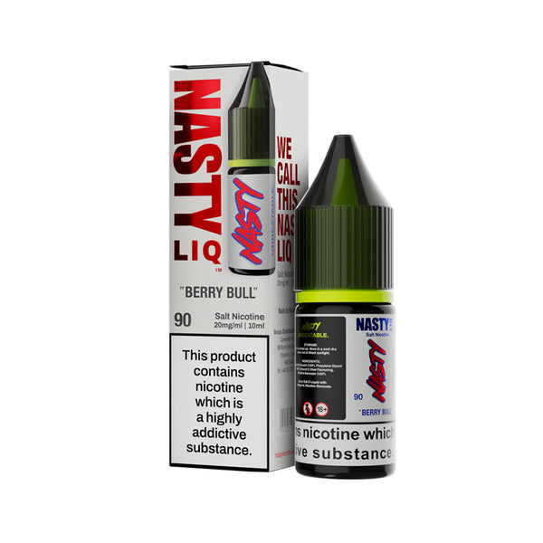 Berry Bull Nasty-Liq Nic Salts 10mg & 20mg (10pk) - Premium Flavoured Nicotine Salts