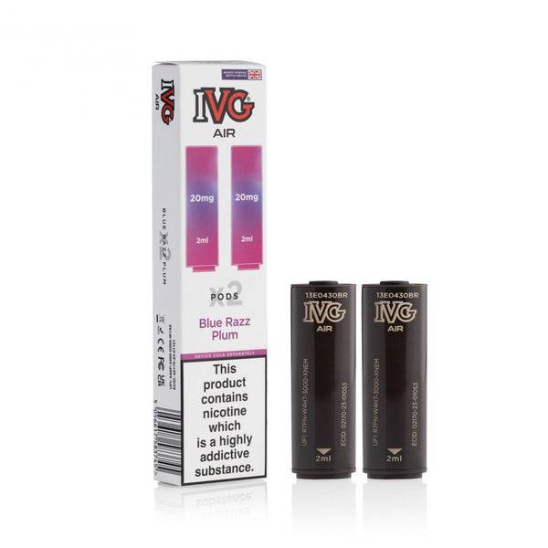 IVG AIR PODS BLUE RAZZ PLUM 5 PACKS OR 10 PACKS