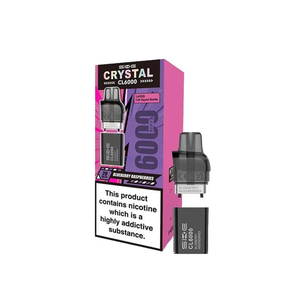 SKE CRYSTAL CL6000 REFILL PODS - BLUEBERRY RASPBERRIES (PACK OF 4)