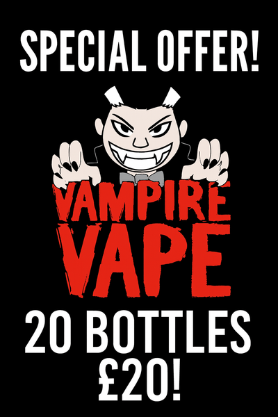 Vampire Vape Special Offer 20 Bottles for 20 | E-Liquid Bundle eJuicey & Wholesale Coils Vampire Vape Special Offer 20 Bottles for 20 | E-Liquid Bundle eJuicey & Wholesale Coils