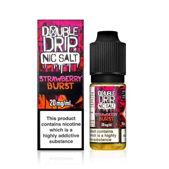 Strawberry Burst Double Drip Nic Salts - Pack of 10 Bottles - 10mg or   eJuicey & Wholesale Coils