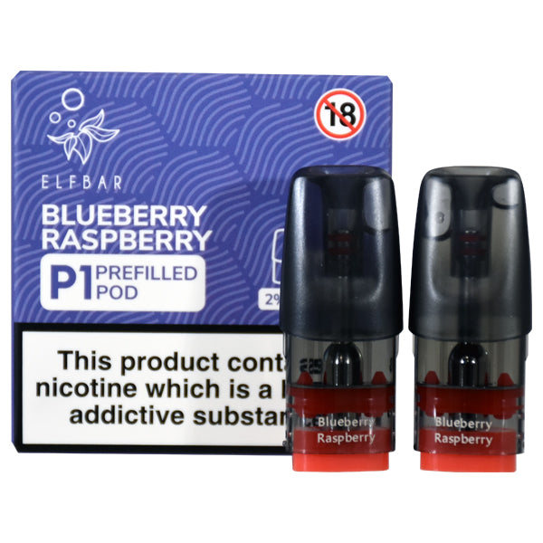 BLUEBERRY RASPBERRY ELF BAR MATE P1 PODS