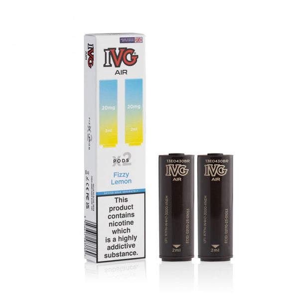 Fizzy Lemon IVG Air Pods - 5 packs or 10 packs