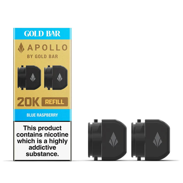 Gold Bar Apollo Refill Pods – 2-Pack | 10 Flavours | Smooth & Satisfying Vaping