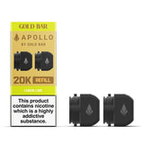 Gold Bar Apollo Refill Pods – 2-Pack | 10 Flavours | Smooth & Satisfying Vaping