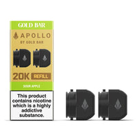 Gold Bar Apollo Refill Pods – 2-Pack | 10 Flavours | Smooth & Satisfying Vaping