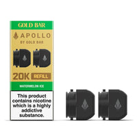 Gold Bar Apollo Refill Pods – 2-Pack | 10 Flavours | Smooth & Satisfying Vaping