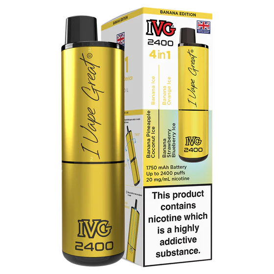 IVG 2400 BANANA EDITION RECHARGEABLE DISPOSABLE