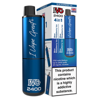 IVG 2400 BLUE RASPBERRY ICE RECHARGEABLE DISPOSABLE VAPE BARS (PACK OF 3)