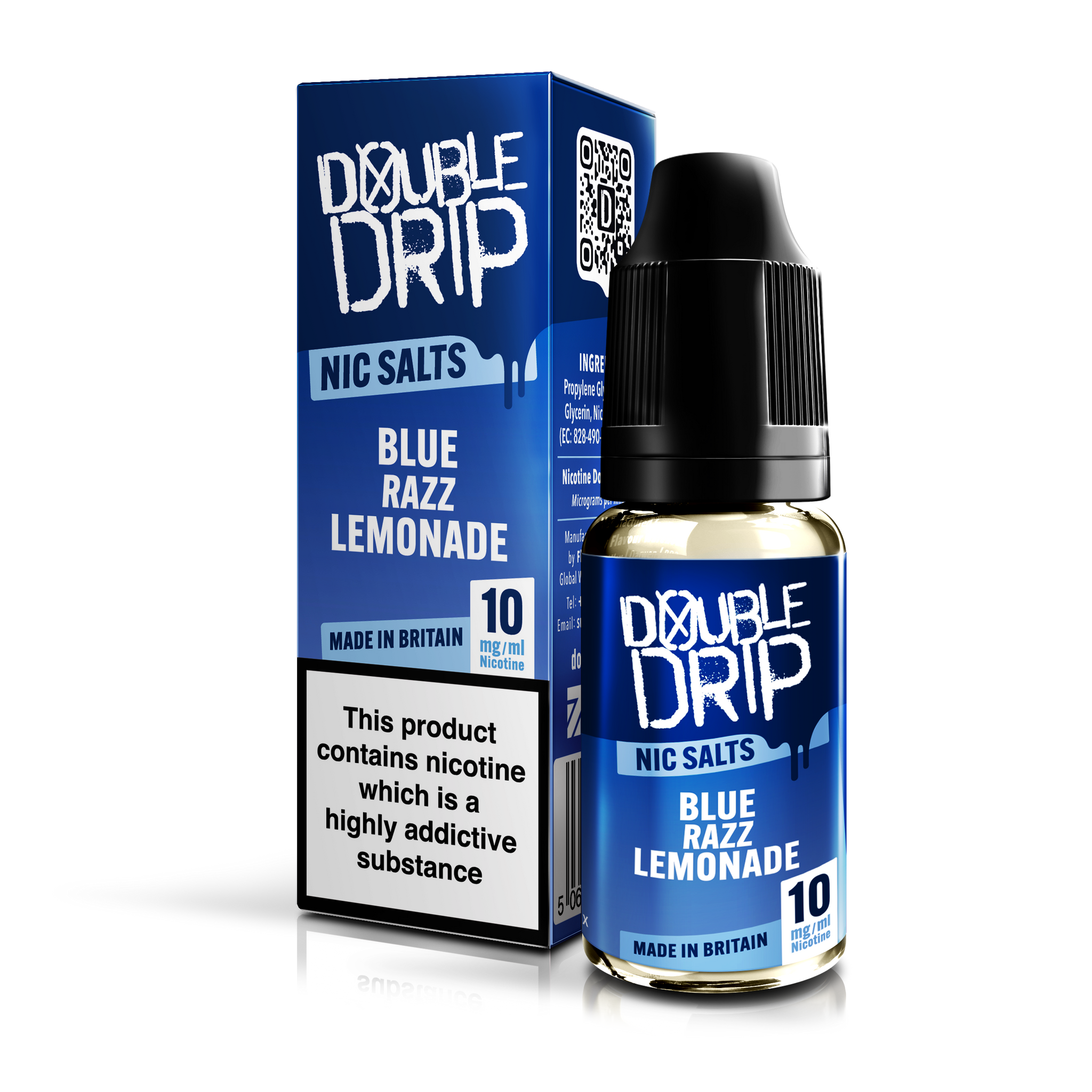 Blue Razz Lemonade Double Drip Nic Salts - Pack of 10 Bottles