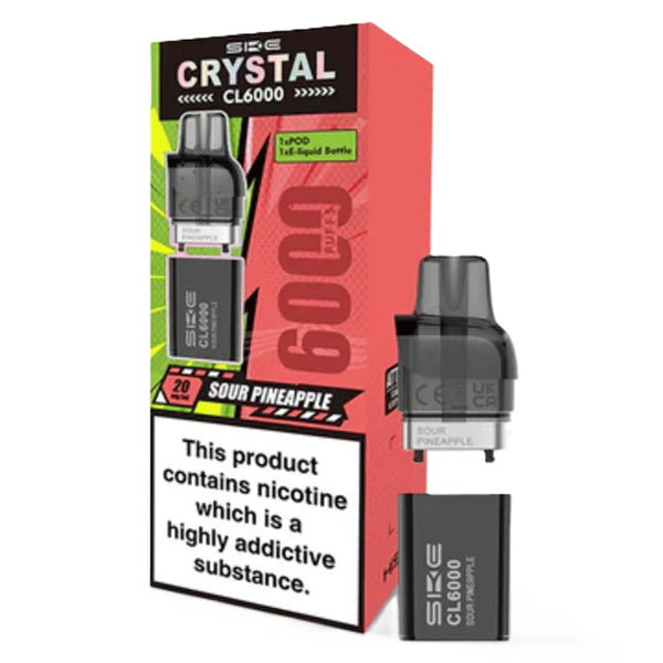 SOUR PINEAPPLE CRYSTAL CL6000 REFILL PODS (PACK OF 4)