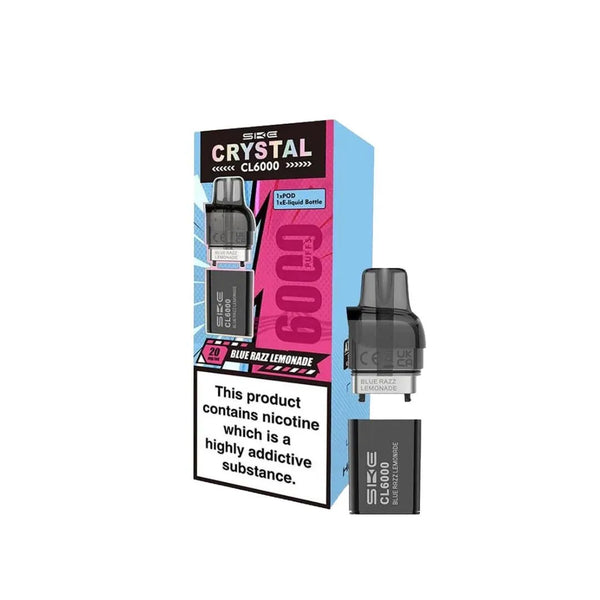 BLUE RAZZ LEMONADE CRYSTAL CL6000 REFILL PODS (PACK 4)