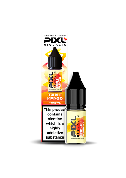 Triple Mango PIXL Nic Salts 10mg 20mg available in 5 or 10 packs of liquid.