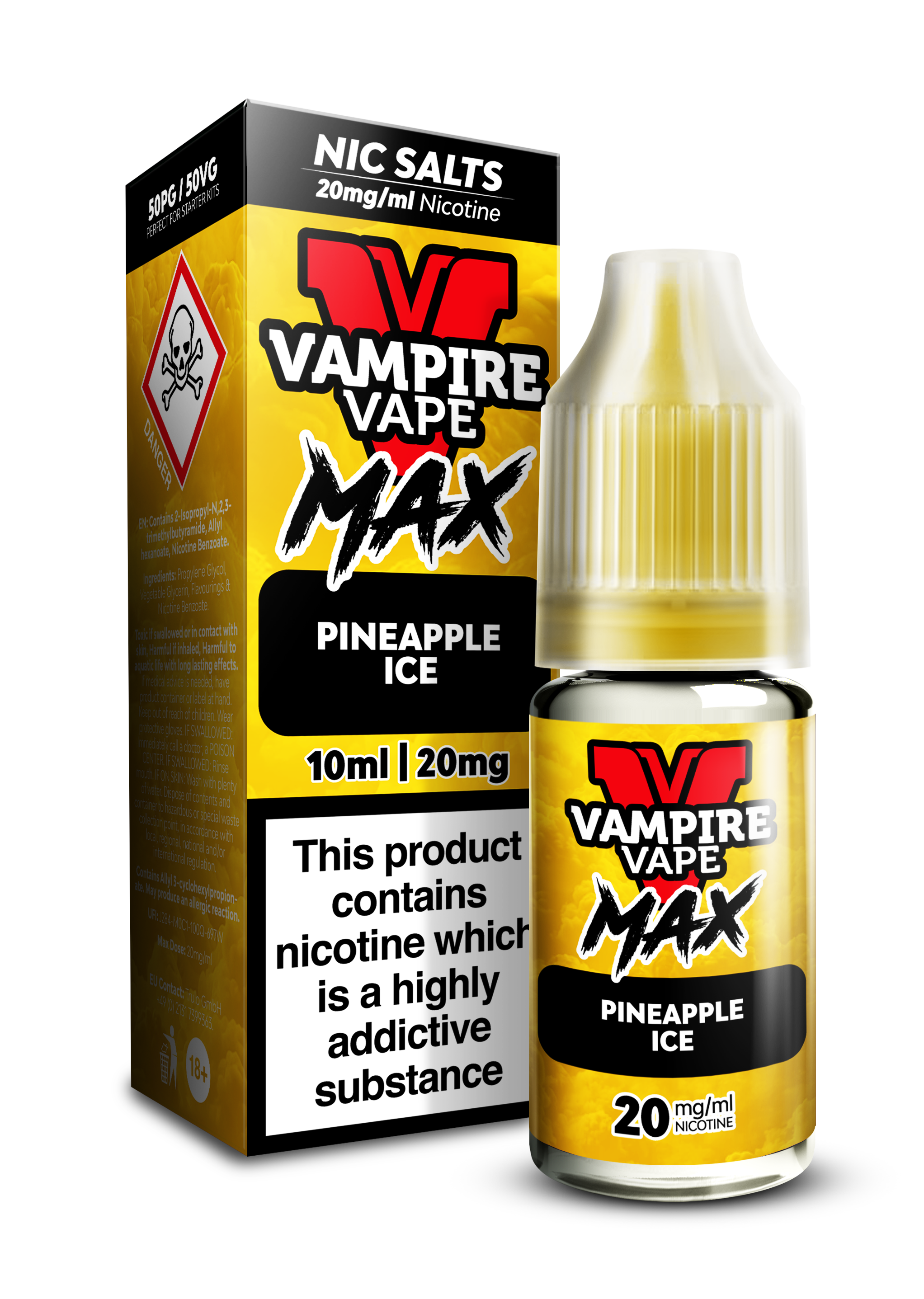 Pineapple Ice VV MAX Nic Salts by Vampire Vape 10mg & 20mg MultiBuy eJuicey & Wholesale Coils Pineapple Ice VV MAX Nic Salts by Vampire Vape 10mg & 20mg MultiBuy eJuicey & Wholesale Coils