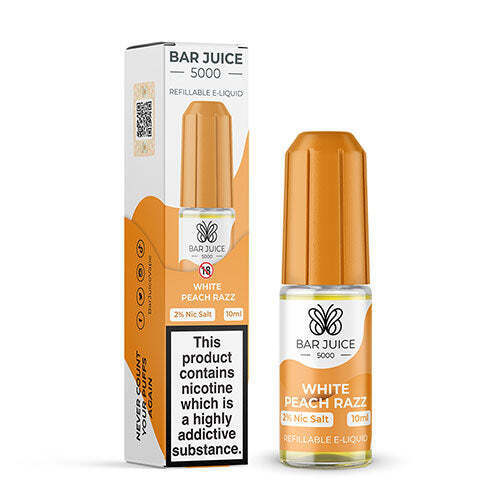 WHITE PEACH RAZZ NIC SALTS BY BAR JUICE 5000