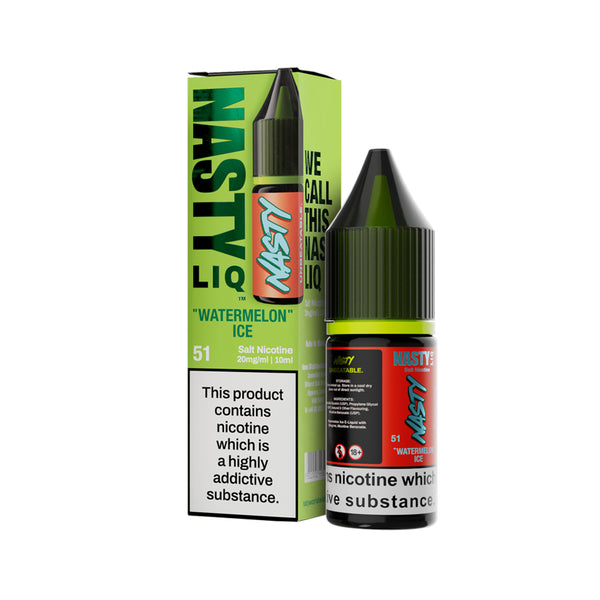 WATERMELON ICE NASTY LIQ NIC SALTS 10MG 20MG