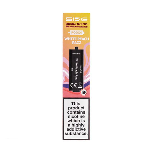 ske crystal 4 in 1 pods - white peach razz