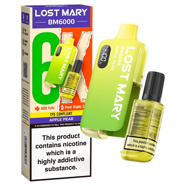 Lost Mary BM6000 Apple Pear Legal Big Puff
