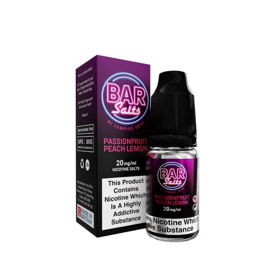 PASSIONFRUIT PEACH LEMON BAR SALTS BY VAMPIRE VAPE (PACK 10)