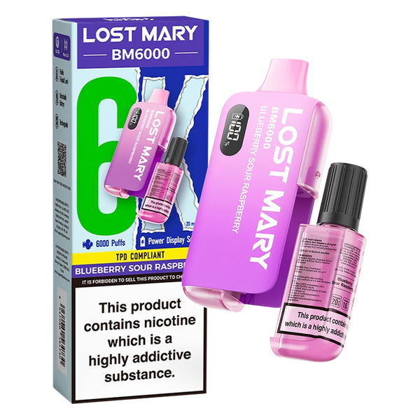blueberry sour raspberry lost mary bm6000 legal big puff 6k