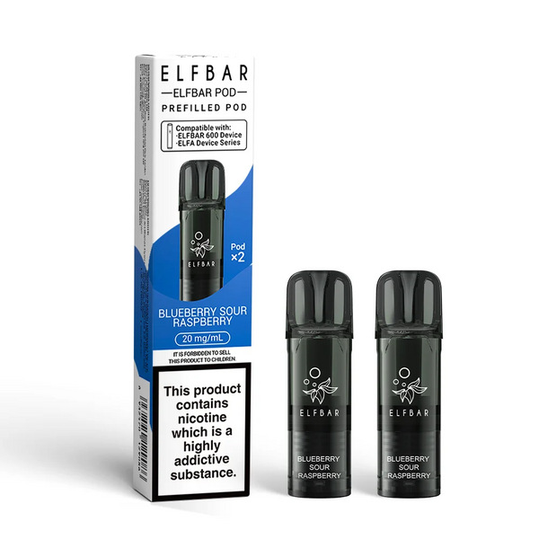 BLUEBERRY SOUR RASPBERRY ELF BAR PREFILLED PODS