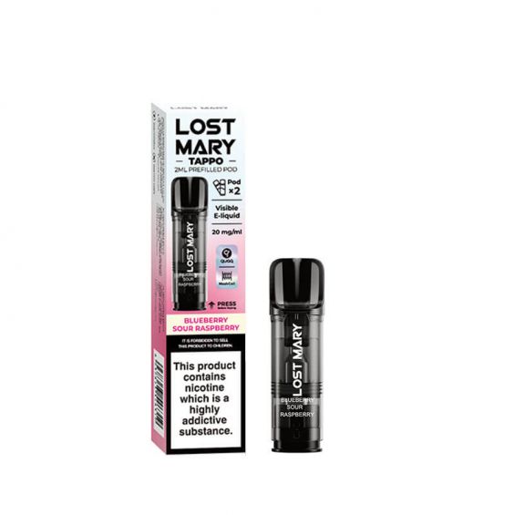 LOST MARY BLUEBERRY SOUR RASPBERRY FLAVOUR PODS
