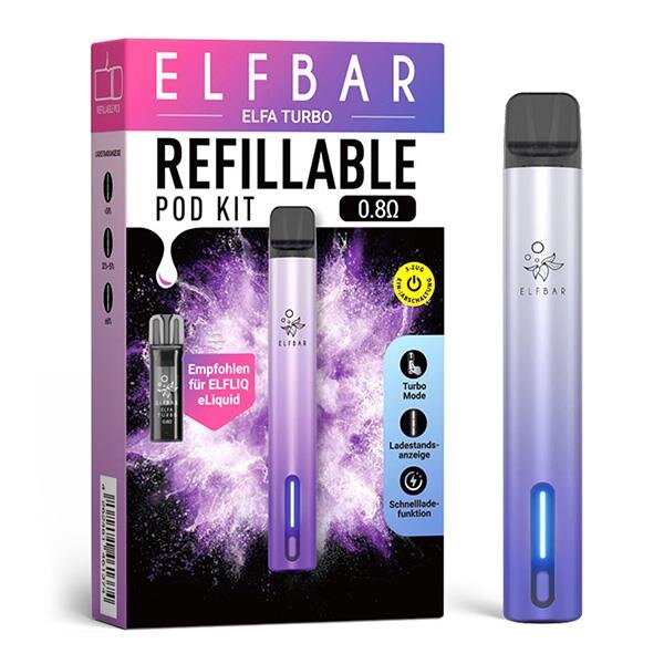 Elfa Turbo vape kit - designed for use with ElfLiq e-Liquid