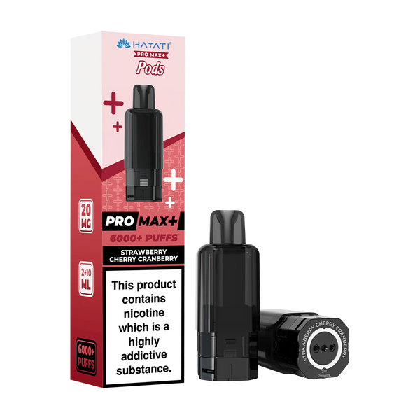 STRAWBERRY RASPBERRY CHERRY HAYATI PRO MAX PODS - 3 PACKS, 6 PODS