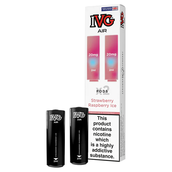 Strawberry Raspberry Ice IVG Air Pods - 5 packs or 10 packs