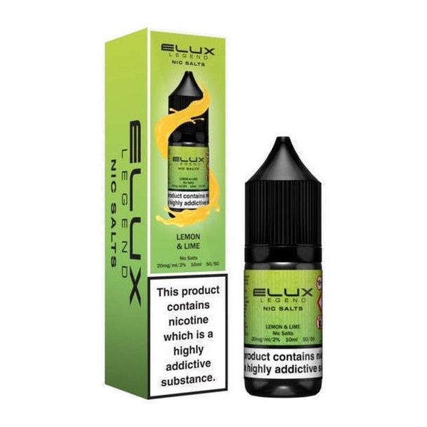 ELUX LEMON AND LIME NIC SALT VAPE LIQUID