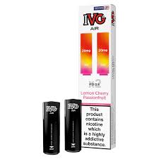 Lemon Cherry Passionfruit IVG Air Pods 5 packs or 10 packs
