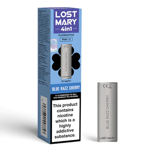 BLUE RAZZ CHERRY LOST MARY 4 IN 1 PODS (2PK)