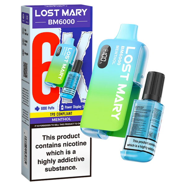 MENTHOL LOST MARY BM6000 LEGAL BIG PUFF 6K