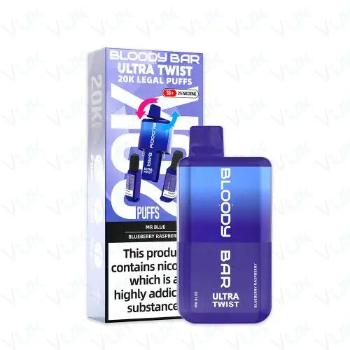 BLOODY BAR 20K MR BLUE & BLUEBERRY RASPBERRY