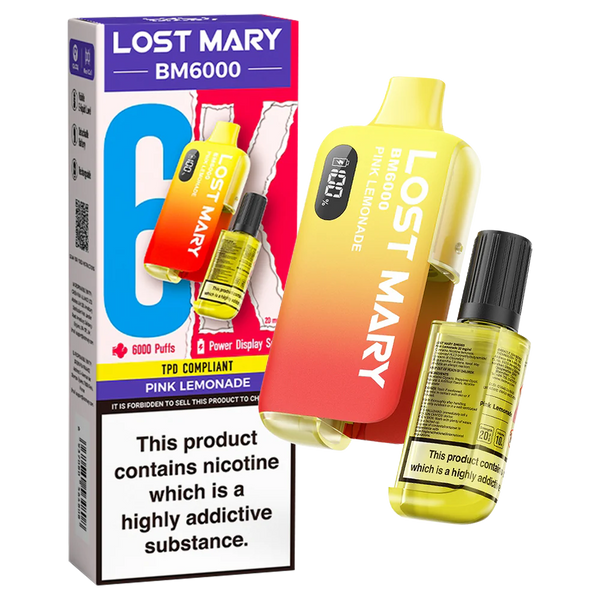 PINK LEMONADE LOST MARY BM6000  LEGAL BIG PUF 6K DEVICE