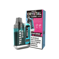 SKE Crystal CL6000 Pod Kits, Dual Mesh, up to 6000 Puffs, Replaceable Pods, 20mg